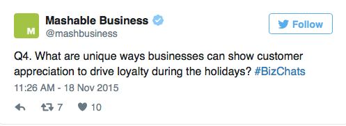150+ Holiday Business Tips from Mashable's #BizChats Question 4 Image
