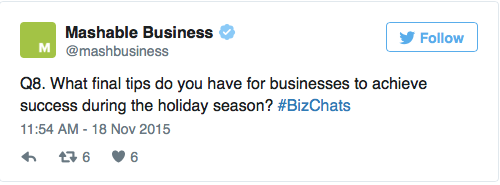 150+ Holiday Business Tips from Mashable's #BizChats Question 8 Image