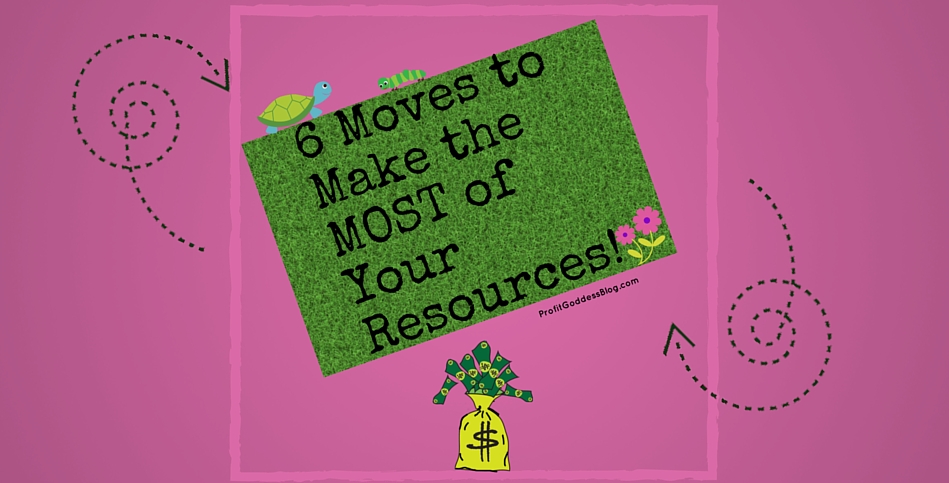 6 Moves to Make the Most of Your Resources! | The Profit Goddess!| https://theprofitgoddess.com/blog/6-moves-to-make-the-most-of-your-resources   #smallbiz #eventprofs #entrepreneur