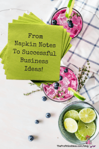 From Napkin Notes To Successful Business Ideas! - Pinterest title image