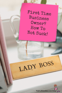 First Time Business Owner? How To Not Suck! - Pinterest title image