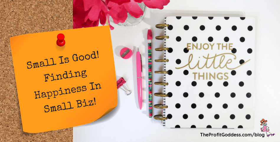 Small Is Good! Finding Happiness In Small Biz! - blog title image