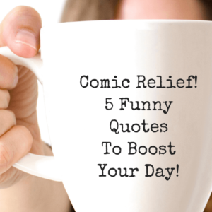 Comic Relief! 5 Funny Quotes To Boost Your Day! - pic 1 - Ellen Degeneres quote - Pinterest title image
